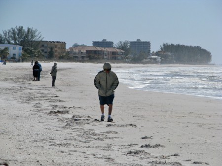There's nothing like a walk on the beach. Even if it is a cold walk.