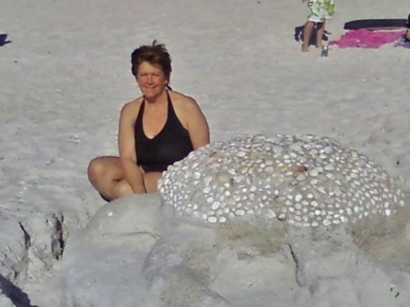 sister-and-turtle-sculpture Since it's not turtle nesting season, a sand turtle is about the only kind of turtle you'll find on the beach in February.