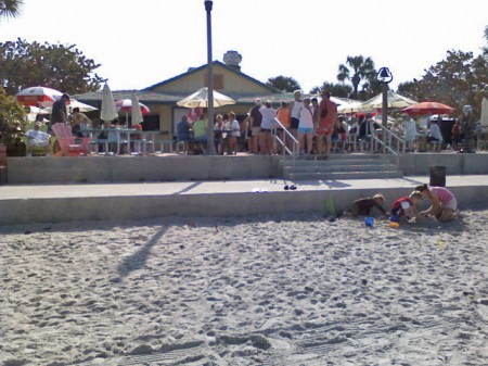 0321091024-pag Lots of people looking for paradise this morning at the Paradise Grille.