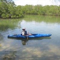 Here I am at Grande Tours just after launching the kayak. Photo taken by Jennifer Huber of the Charlotte Harbor Visitor & Convention Bureau.
