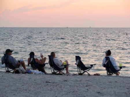 IMG_4881 This must be the official sunset-watching committee convened to carry out their oversight responsibilities.