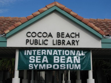 IMG_4906 Each October the International Sea-Bean Symposium is held at the Cocoa Beach Public Library.