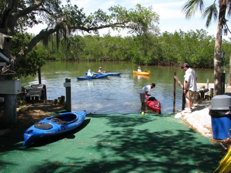 The Grande Tours kayak launch area on Coral Creek.