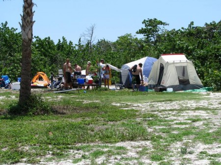 IMG_2896 Tent camping on Cayo Costa within a few hundred feet of the beach.