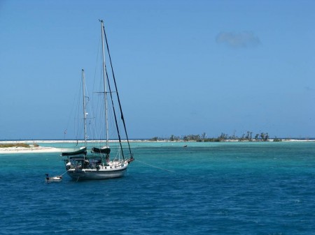 A sailboat in the Dry Tortugas.