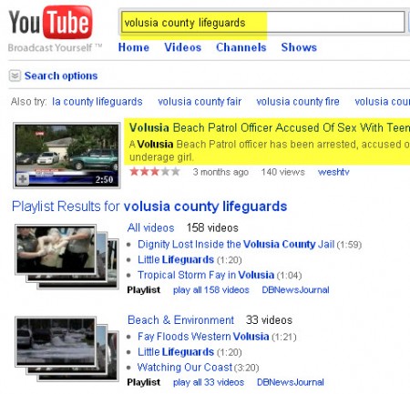 2-6-2010 4-07-23 PM This is how the Volusia County Lifeguards are represented on YouTube. Can't we do better than this?