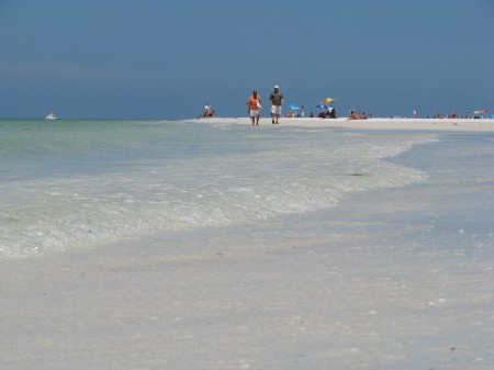 walking on Siesta Beach, Sarasota, Florida