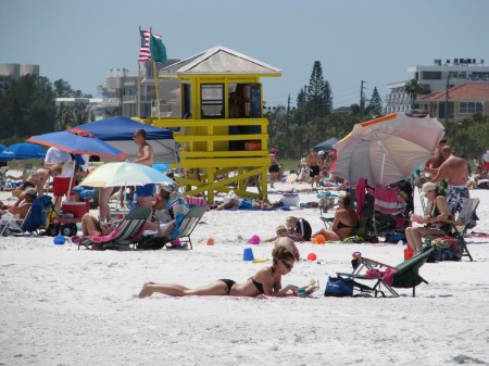 siesta key beach scene