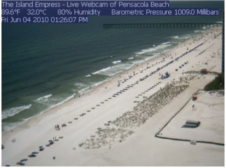 Web cam view of Pensacola Beach.