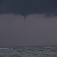 First Big Cold Front of the Season image: funnel cloud over the Gulf of Mexico
