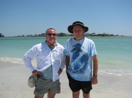 Dr. Beach and BeachHunter on Little Gasparilla Island beach.