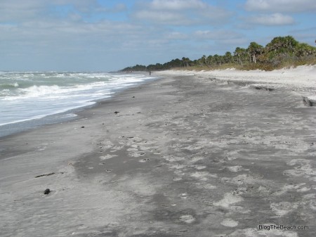 Caspersen Beach, FL on a cold, windy winter day.