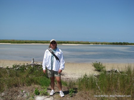David McRee on Anclote Key, Florida.