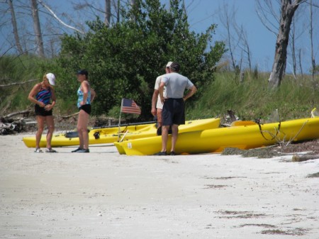 Kayakers on Anclote Key.