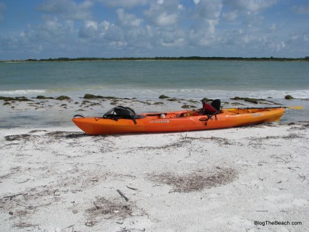 Kayak beached on Caladesi