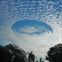 Cirrus Cloud Mystery An odd circular opening in this cirrus cloud over St. Petersburg, Florida was photographed by my friend Maria Ferraro on November 24, 2008.