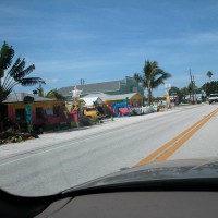 Driving through Matlacha on Pine Island Road.