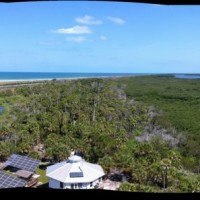 Panoramic view from the top of the Anclote Key Lighthouse